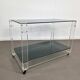 Lucite and smoked glass trolley | 1970s