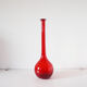 Italian red blown glass bottle EMPOLI