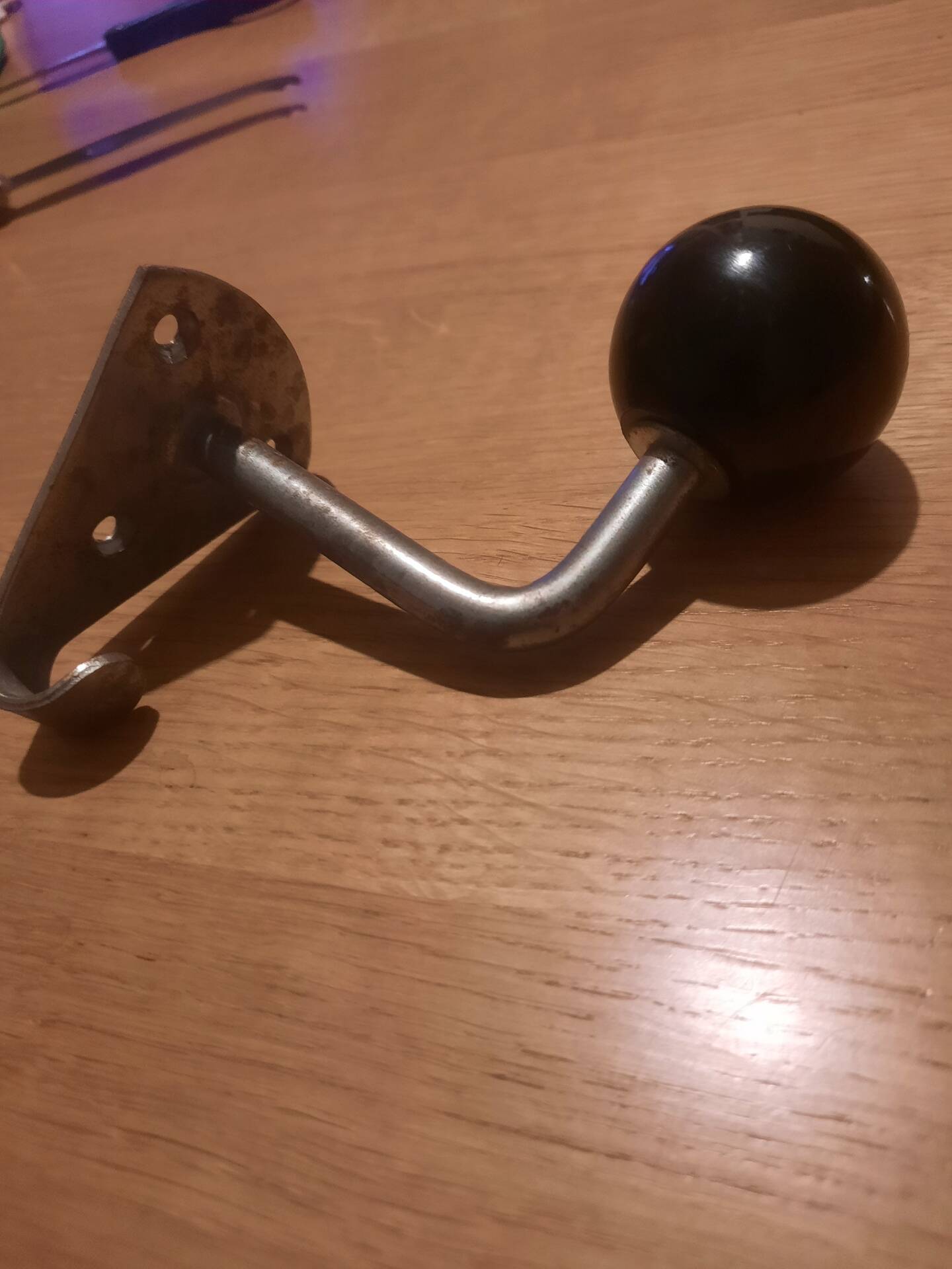Vintage bakelite ball coat hook