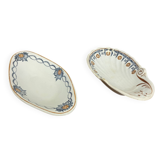 Pair of St Amand dishes