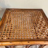Rattan side table