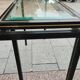 Console ancienne plateau verre vintage