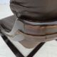 1970s, Swedish design by Åke Fribytter, armchair, furniture leather.