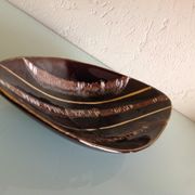 Empty pocket in chocolate color cermal by Jasba / vintage 60s-70s