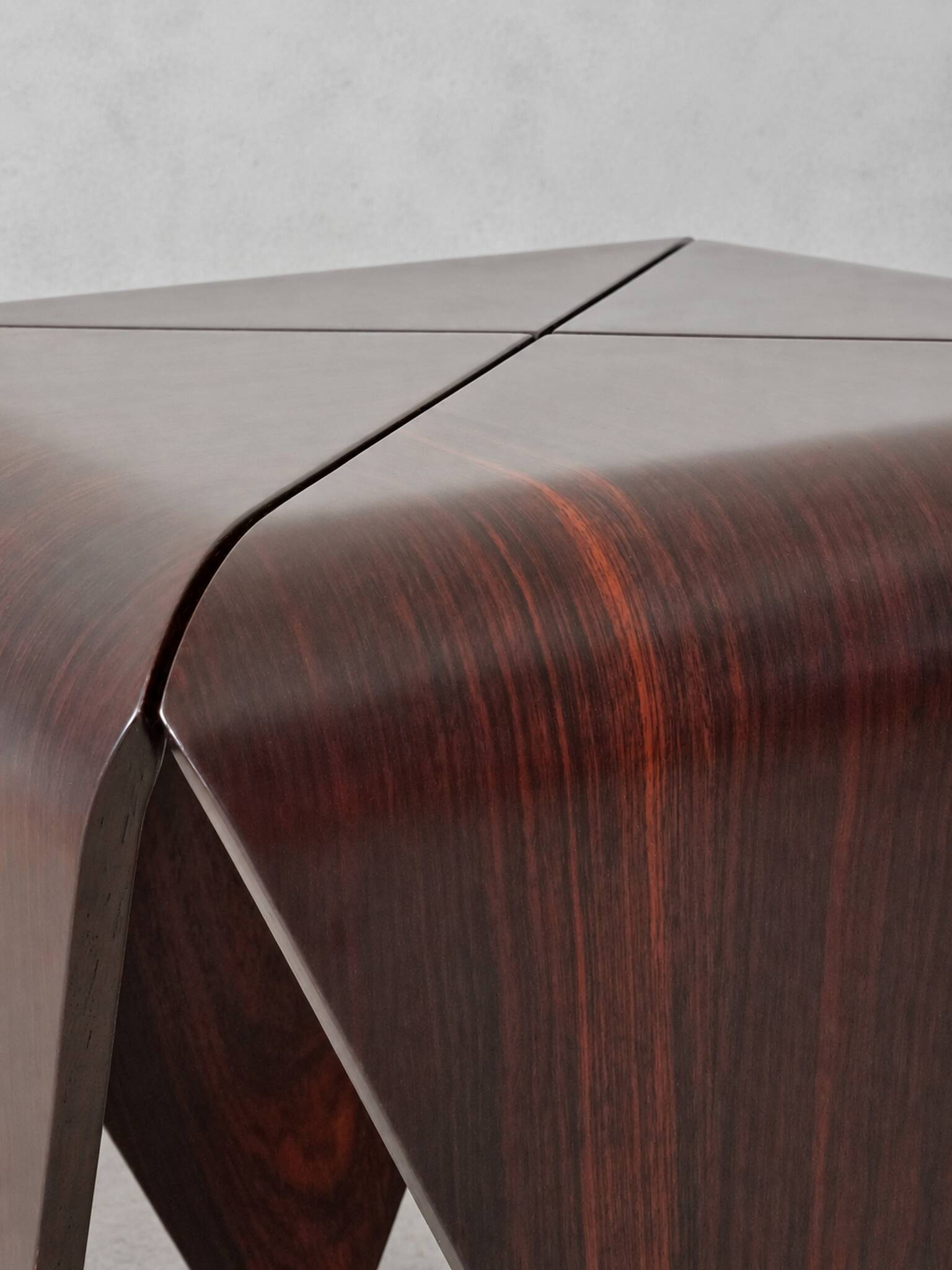Petalas Side Table Nighstand by Jorge Zalszupin, Rosewood