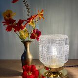 Vintage glass globe table lamp