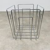 Magazine holder in chromed metal by Willi Glaeser for TMP 80s