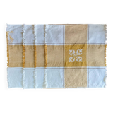 4 serviettes de table brodées vintage