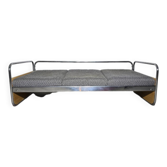 Canapé Bauhaus Chromé par Robert Slezak pour Slezak Factories, 1930s