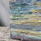 Old landscape painted with a knife