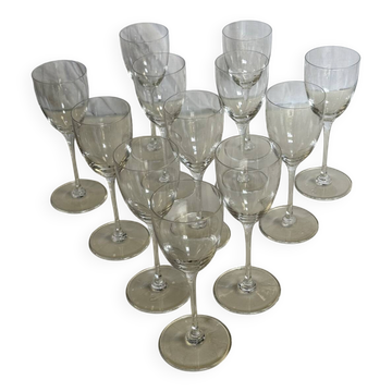 Saint Louis crystal stemmed glasses