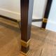 Glass Top Console in Lacquered Aluminium and Gold Metal, Pierre Vandel,