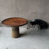 African Brutalist Table