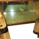 Buffet Art déco en érable, cuir et verre. Laszlo Hoenig, Londres, 1940.