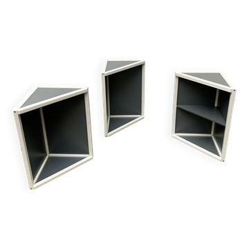Systèmes d'angle Profilsystem postmoderne par Elmar Flötotto pour Flötotto, Allemagne, années 1980, lot de 3