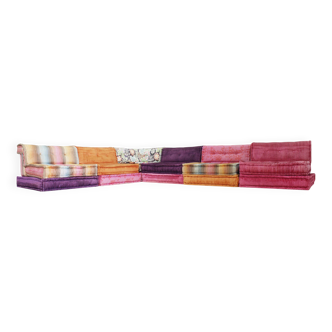 Canapé modulable Roche Bobois Mah Jong tissu Missoni design par Hans Hopfer