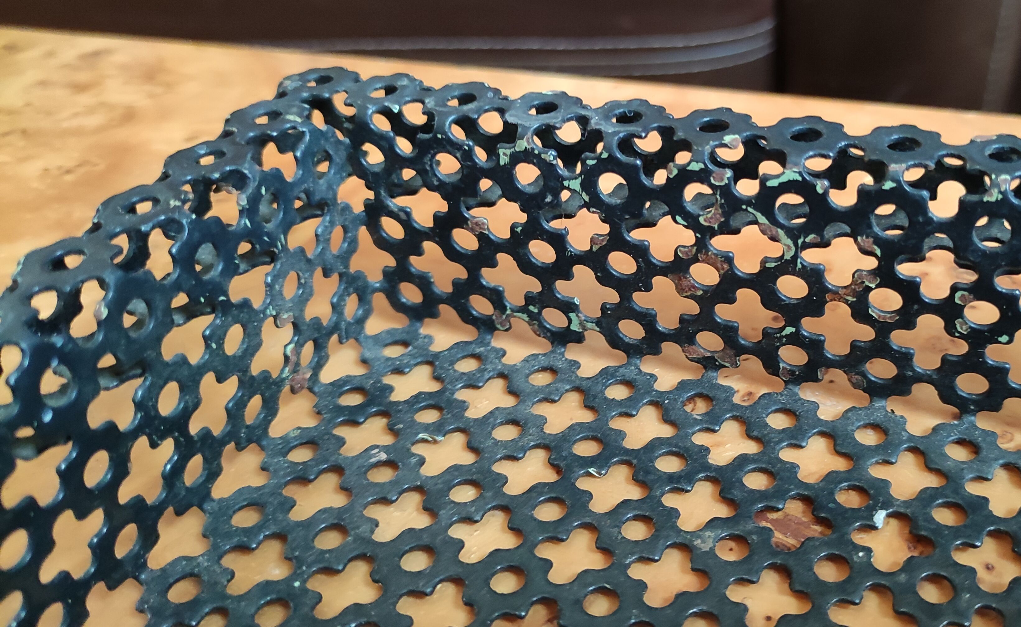 Vintage top in perforated metal