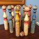 Jeu de 11 quilles bois circa 1930/50