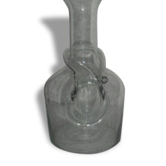 Insolite et unique vase en verre soufflé, années 70