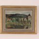 Original Swedish Oil on Panel – “Rural Village” by Astrid J – Vintage