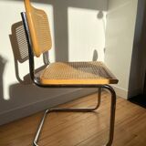 Paire de chaises cannées italiennes design Breuer