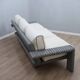 Vintage 3-seater sofa by Marzio Cecchi in ribbed leather 1970s