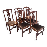 Table et chaises anciennes du 19ème siècle, Europe occidentale.