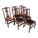 Antique table and chairs from the 19th century, Western Europe.