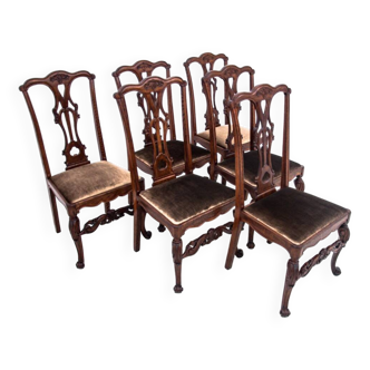Antique table and chairs from the 19th century, Western Europe.
