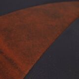 Round Vintage Pouf Purple Bordeaux Two-tone Skai Sixties