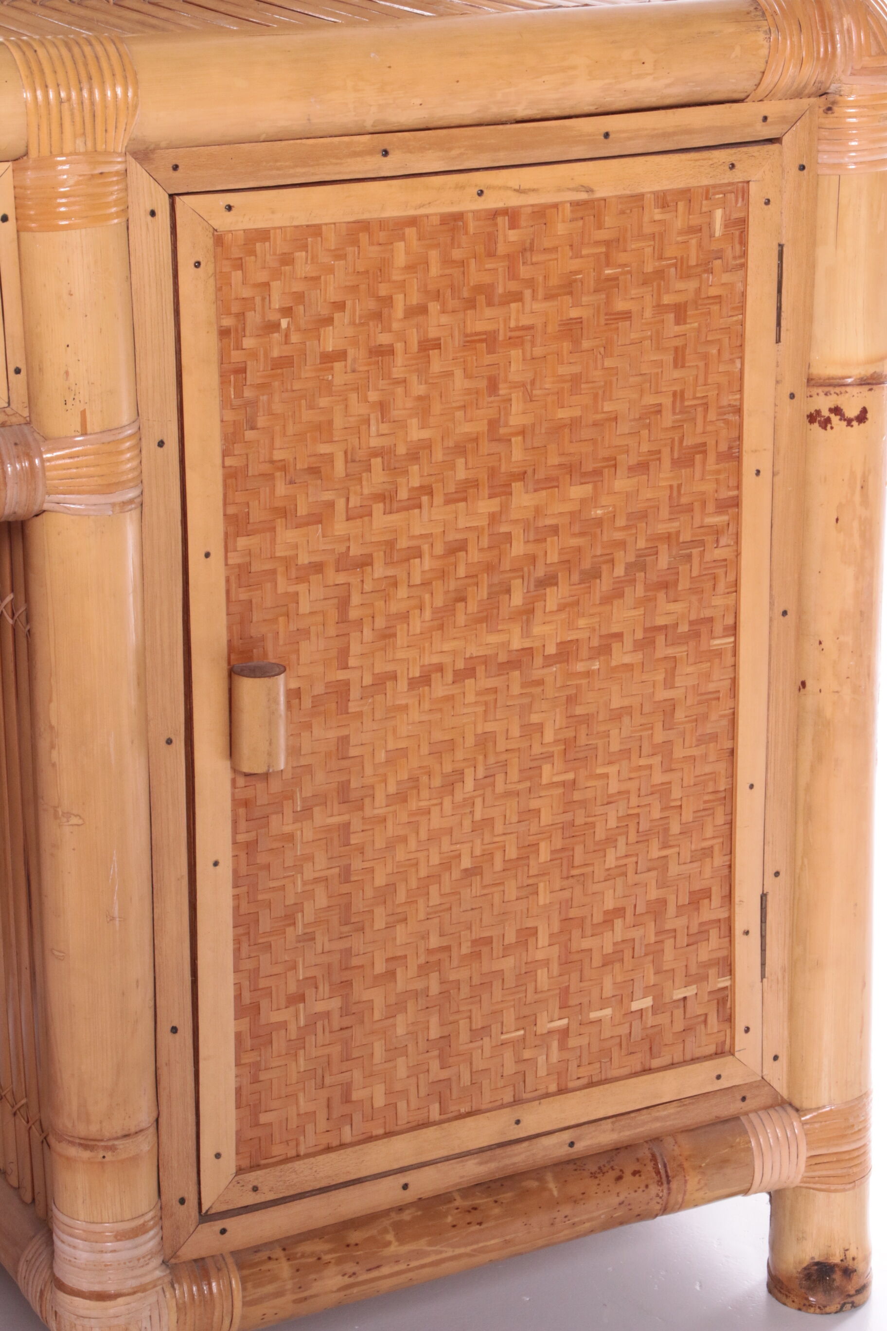 Vintage faux bamboo dressing table 'natural beauty' 1980s France