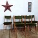 Set de 6 chaises vintage style scandinave