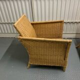 Set of vintage Habitat rattan armchairs