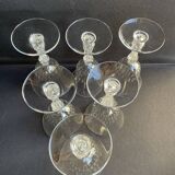 6 Saint Louis water glasses cut Lozère service stamped