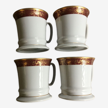 Lot de 4 tasses décorées misencen