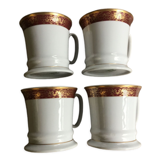 Lot de 4 tasses décorées misencen