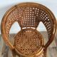 Fauteuil enfant vintage en rotin et cannage osier