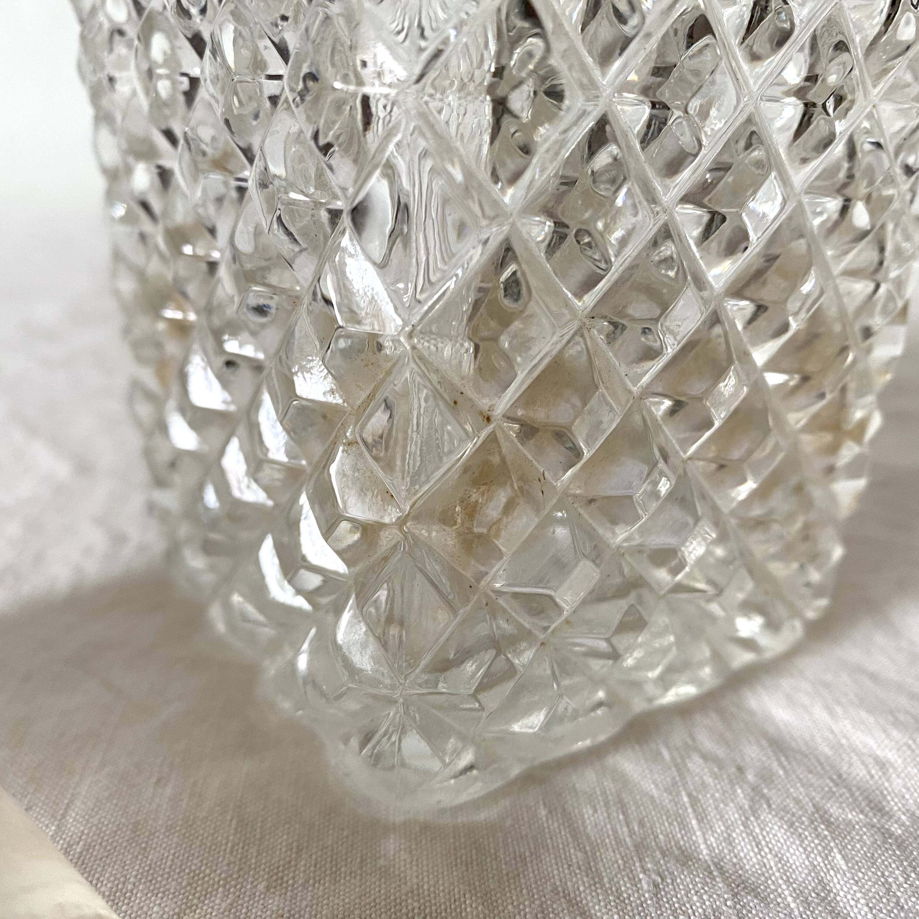 Vintage carafe ball stopper silver collar