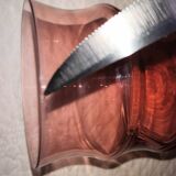 Lot 6 glasses with vintage water pink 50s