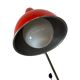 Vintage orange-red floor lamp with chrome.