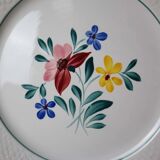 8 flat iron earth plates "Fabiola" Digoin Sarreguemines