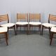 Set of six Danish mid-century teak dining chairs, Denmark, 1960s