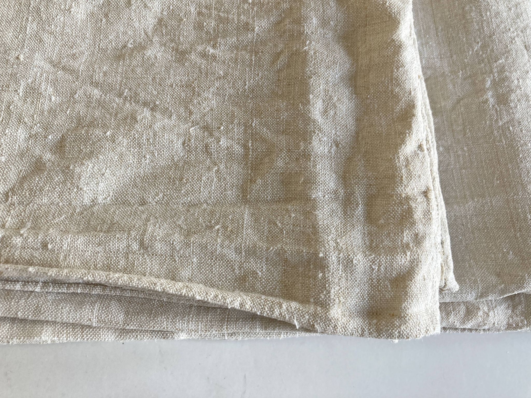 Nappe de ferme de réserve en lin brut 19e L260cm