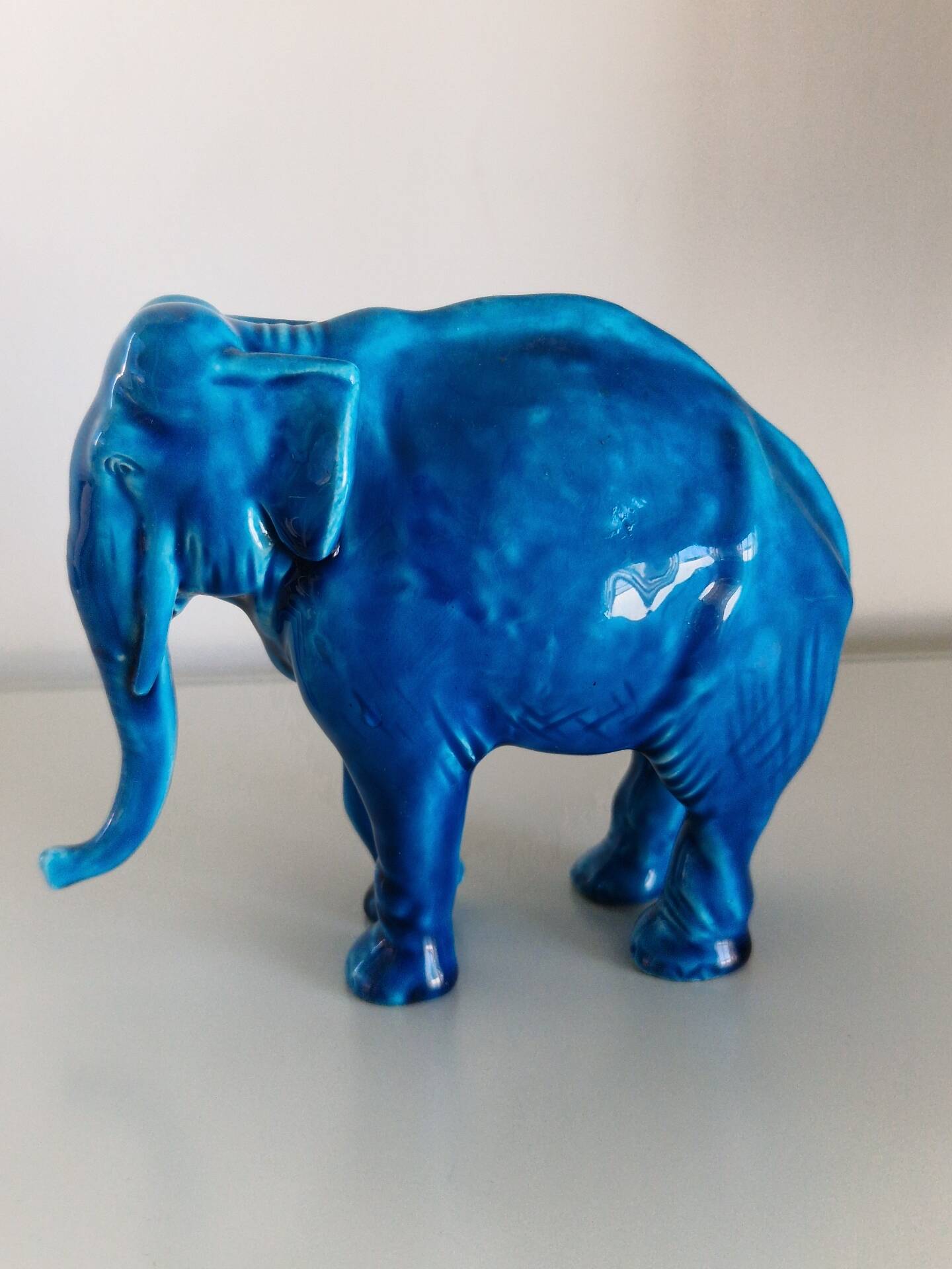 Art Deco elephant statue in ceramic by Paul Milet.