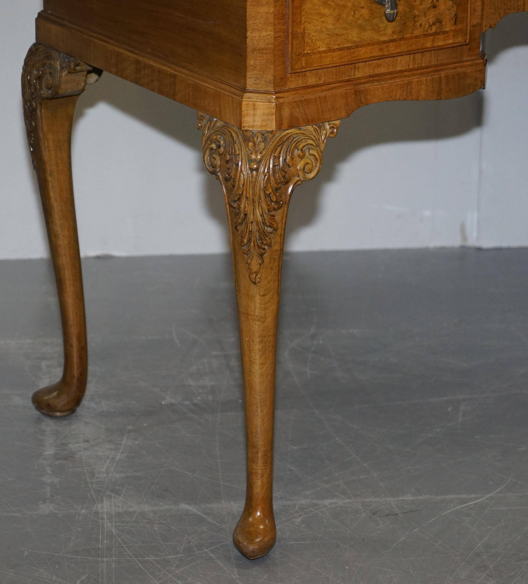 Console Burr Walnut Art Deco Denby & Spinks Breakfront
