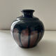 Ink blue round vase and bronze