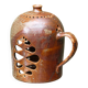 Signed enamelled stoneware lantern, Puisaye