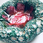 Mid-Century Italian Modern Art Pottery Bowl with Ocean Coral Structure, 1960s