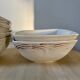Set of 6 square white porcelain ramekin bowls