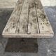 Solid oak coffee table with industrial cast iron legs